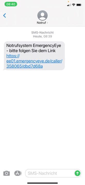 iOS SMS App Screen